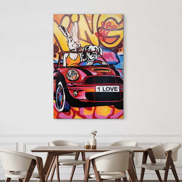 A Love Story Across Continents (Original Painting)