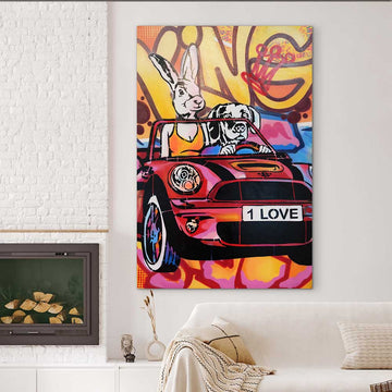 A Love Story Across Continents (Original Painting)