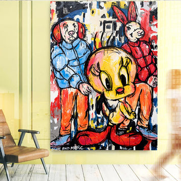 And They Tweeted All Day Long (Original Painting)