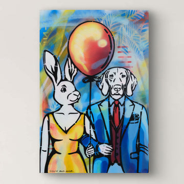 Balloon Couple Is Loved Up (Original Painting)