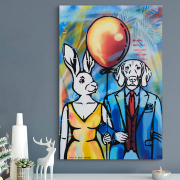 Balloon Couple Is Loved Up (Original Painting)