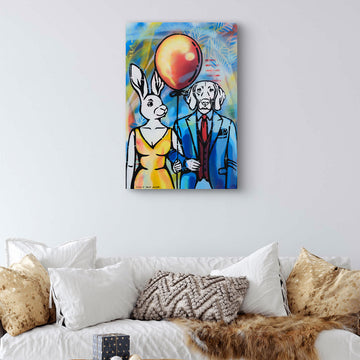 Balloon Couple Is Loved Up (Original Painting)