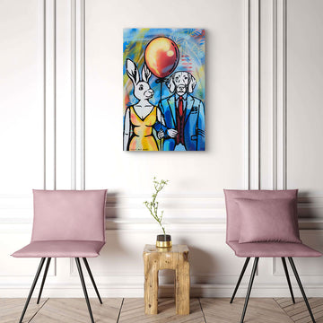 Balloon Couple Is Loved Up (Original Painting)
