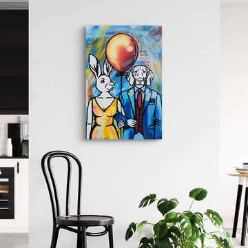 Balloon Couple Is Loved Up (Original Painting)