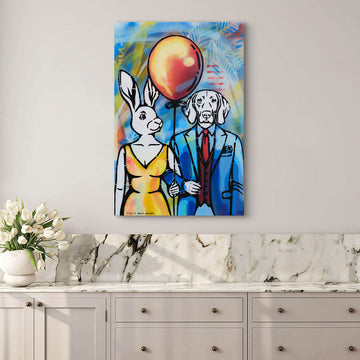 Balloon Couple Is Loved Up (Original Painting)
