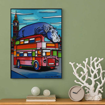 Big Day Out for a Hippo (Original Painting)