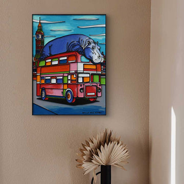 Big Day Out for a Hippo (Original Painting)