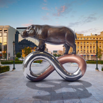 Big Hippo Infinity (Bronze Sculpture)
