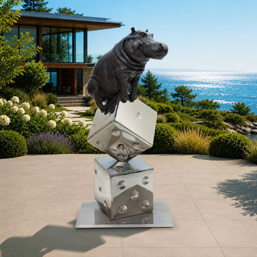 Big Luck of the Hippo (Bronze Sculpture)