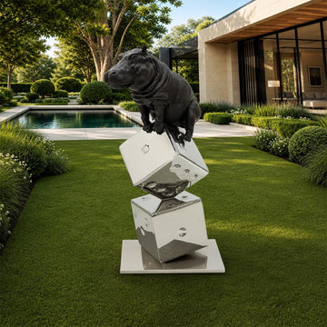 Big Luck of the Hippo (Bronze Sculpture)