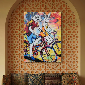 Bike Lovers on the Road (Original Painting)