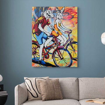 Bike Lovers on the Road (Original Painting)