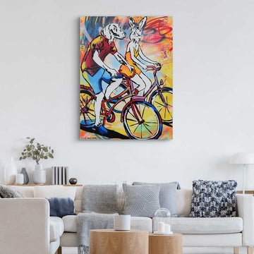 Bike Lovers on the Road (Original Painting)