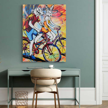 Bike Lovers on the Road (Original Painting)
