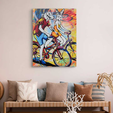 Bike Lovers on the Road (Original Painting)