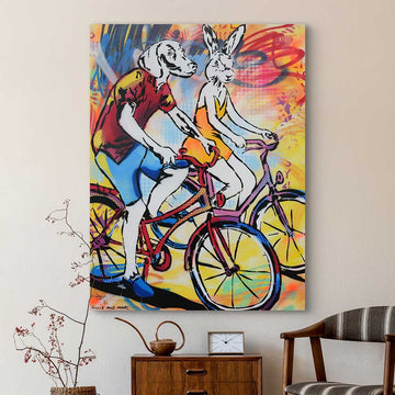 Bike Lovers on the Road (Original Painting)