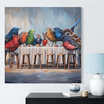 Birds of a Feather Eat Together (Original Painting)