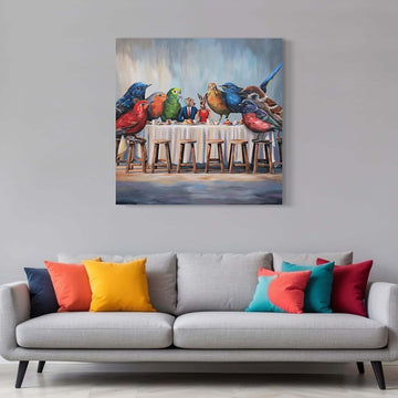 Birds of a Feather Eat Together (Original Painting)