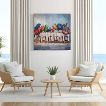 Birds of a Feather Eat Together (Original Painting)