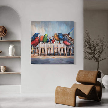 Birds of a Feather Eat Together (Original Painting)