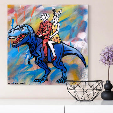 Blue T-Rex (Original Painting)