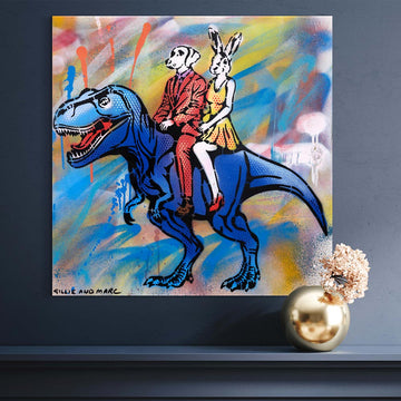 Blue T-Rex (Original Painting)
