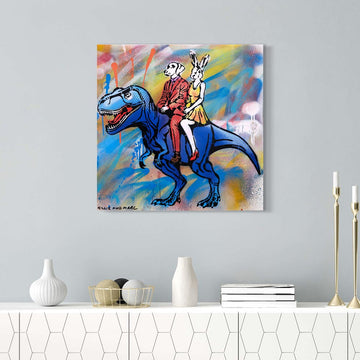 Blue T-Rex (Original Painting)