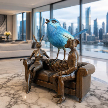 Blue Bird Sings (Bronze Sculpture, Small)