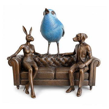 Blue Bird Sings (Bronze Sculpture, Small)