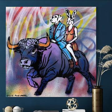 Bull All The Way (Original Painting)