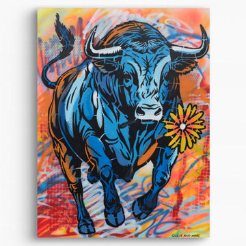 Bull Time Again (Original Painting)