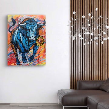 Bull Time Again (Original Painting)
