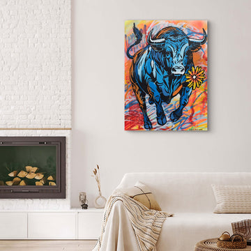 Bull Time Again (Original Painting)