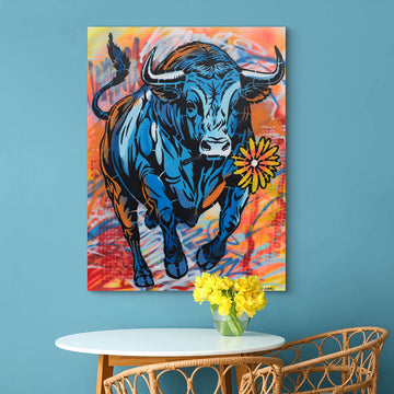 Bull Time Again (Original Painting)