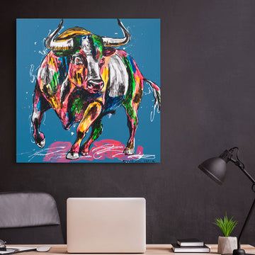 Bull on a Mission (Original Painting)