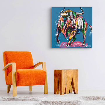 Bull on a Mission (Original Painting)