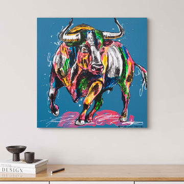 Bull on a Mission (Original Painting)