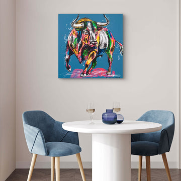 Bull on a Mission (Original Painting)