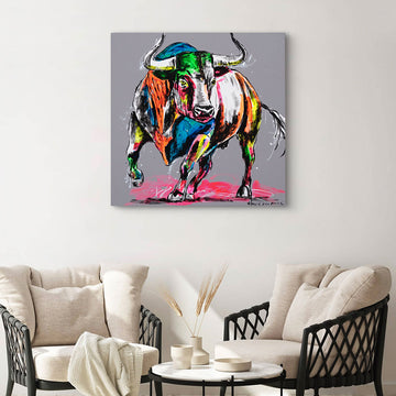 Bull with Love in Its Heart (Original Painting)