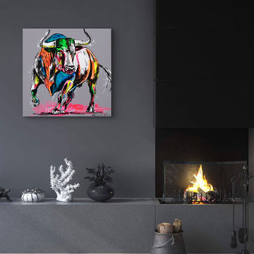 Bull with Love in Its Heart (Original Painting)