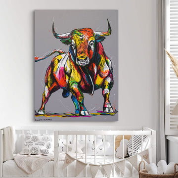 Bull on the Loose (Original Painting)