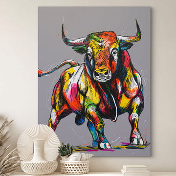 Bull on the Loose (Original Painting)