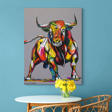Bull on the Loose (Original Painting)