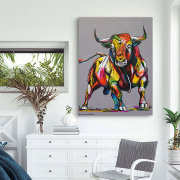 Bull on the Loose (Original Painting)