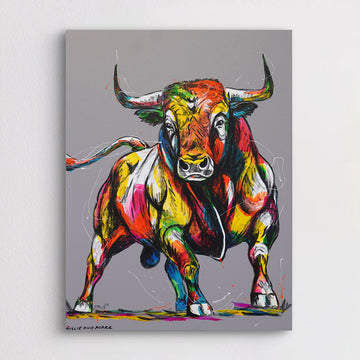 Bull on the Loose (Original Painting)