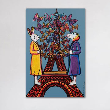 Butterfly Love in Paris (Original Painting)