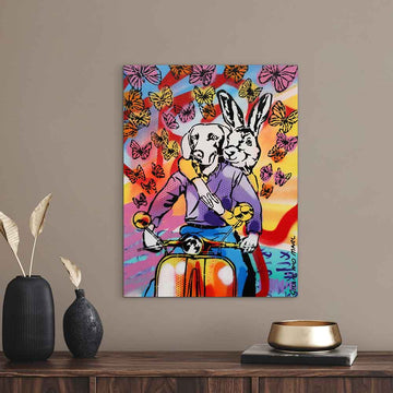 Chasing Dreams on Two Wheels (Original Painting)