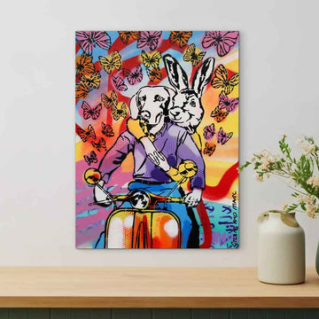 Chasing Dreams on Two Wheels (Original Painting)