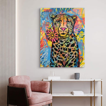 Cheetah Looks Pretty (Original Painting)