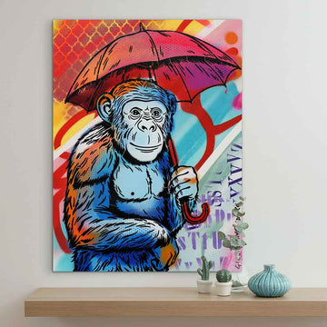 Chimps Don’t Like the Rain (Original Painting)